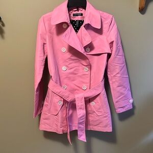 Ralph Lauren belted pink petite small coat - new